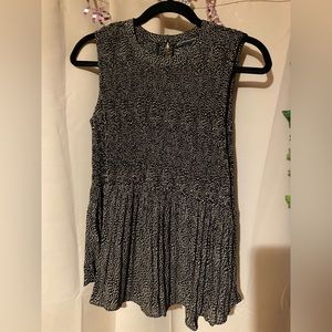 Black and white dotted blouse